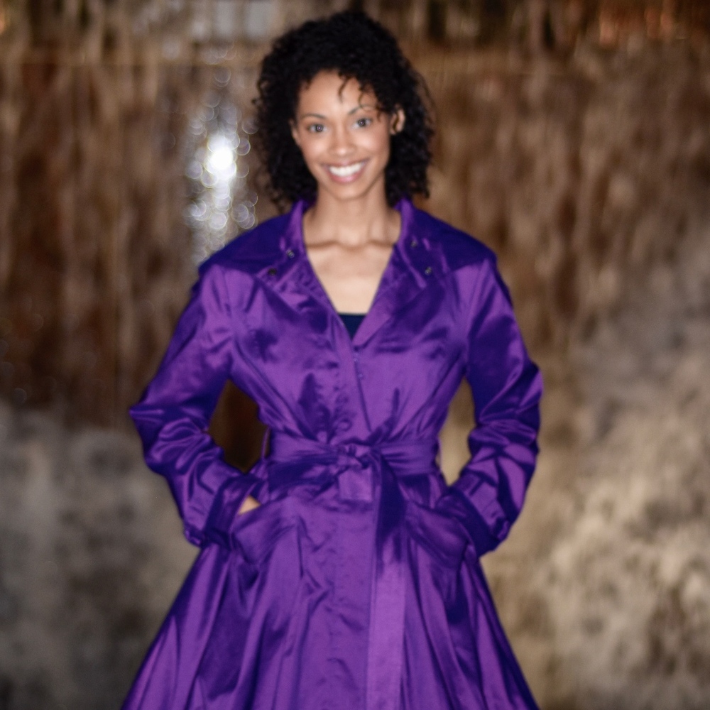 Samuel Dong Violet Trench Rain Coat